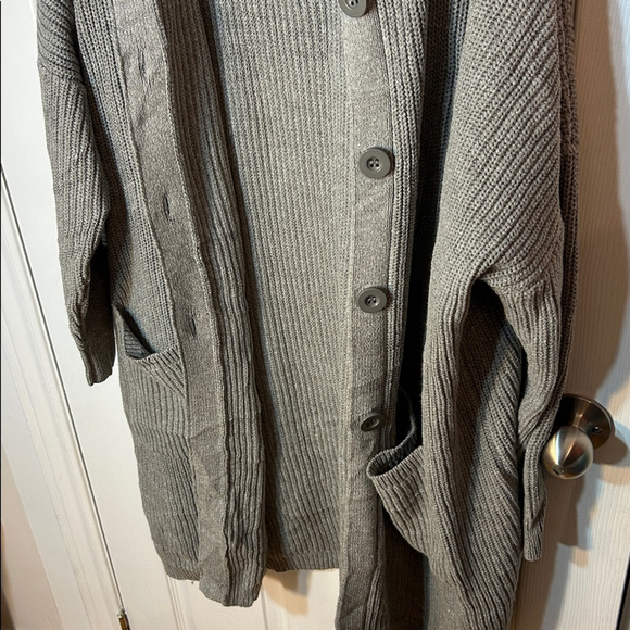 Smash + Tess whimsy cardigan heather grey longline size M/L NWT - Picture 4 of 7